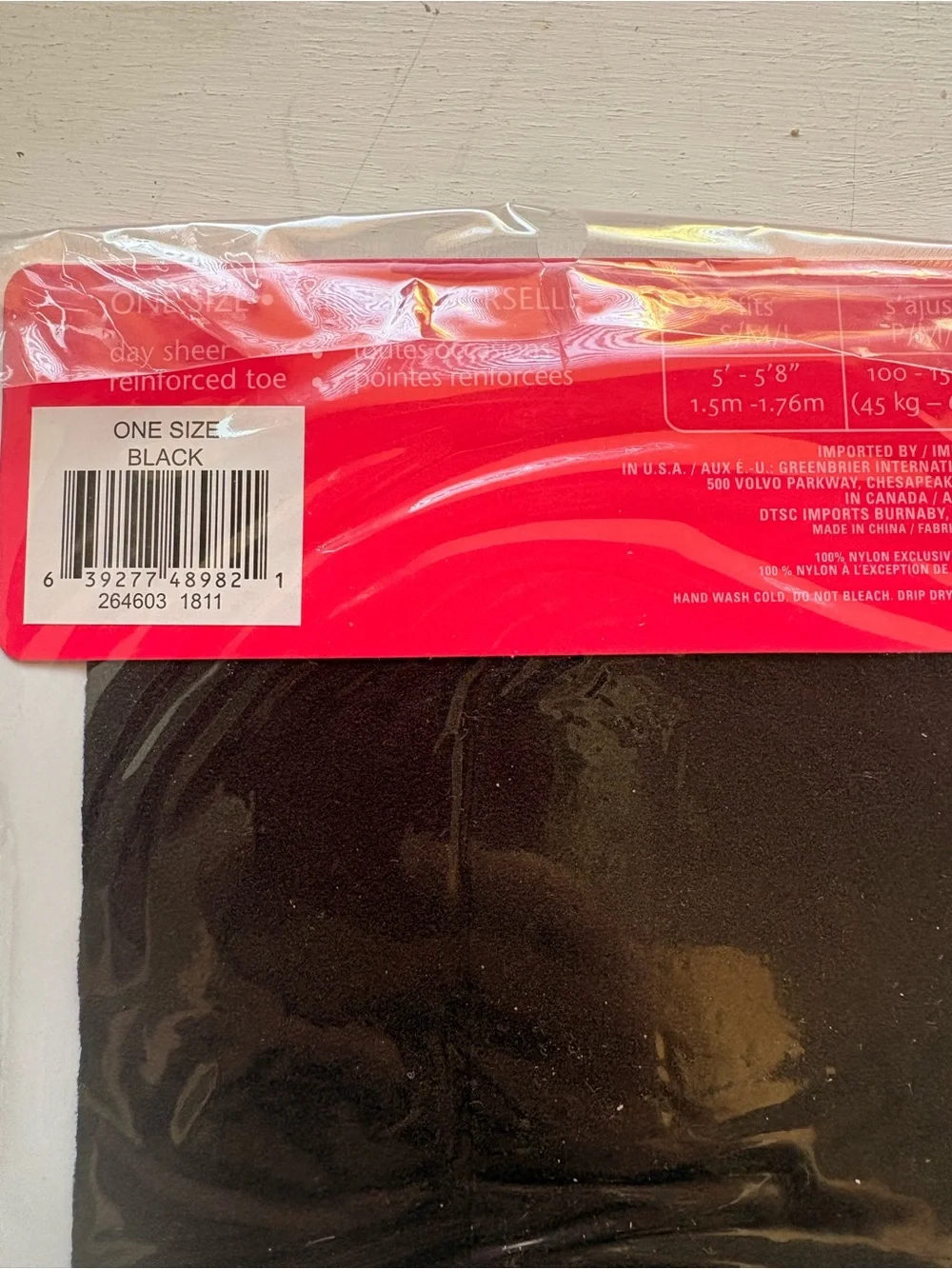 Sophi Women's One Size Black Pantyhose - 2 Packs